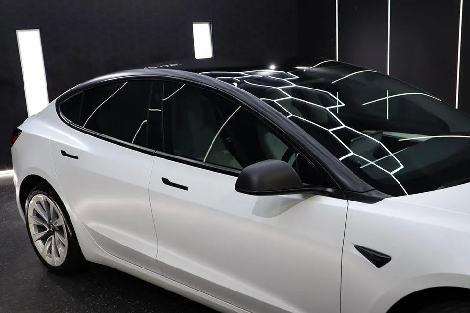 Car with professional window tint at Tasha Car Detailing Miami